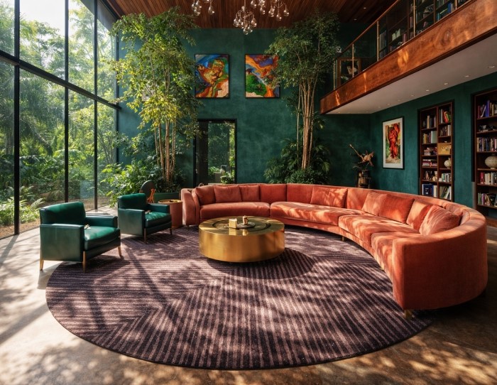 purple round rug